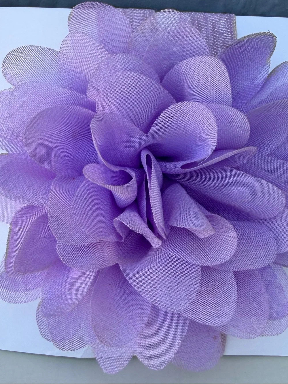 Lavender floral elastic headbands for girls pack of 2